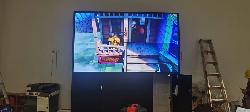 广汽新能源冲压办公室工厂会议室55寸拼接会议显示系统