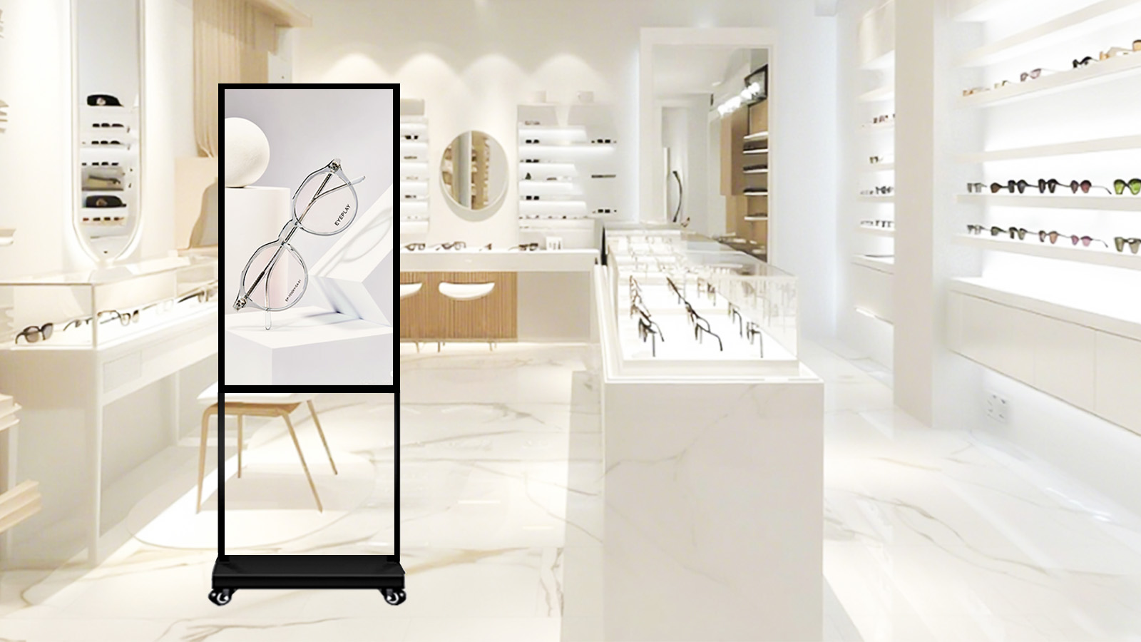 立式双面广告机成商业展示新宠：双屏联动助力品牌高效传播