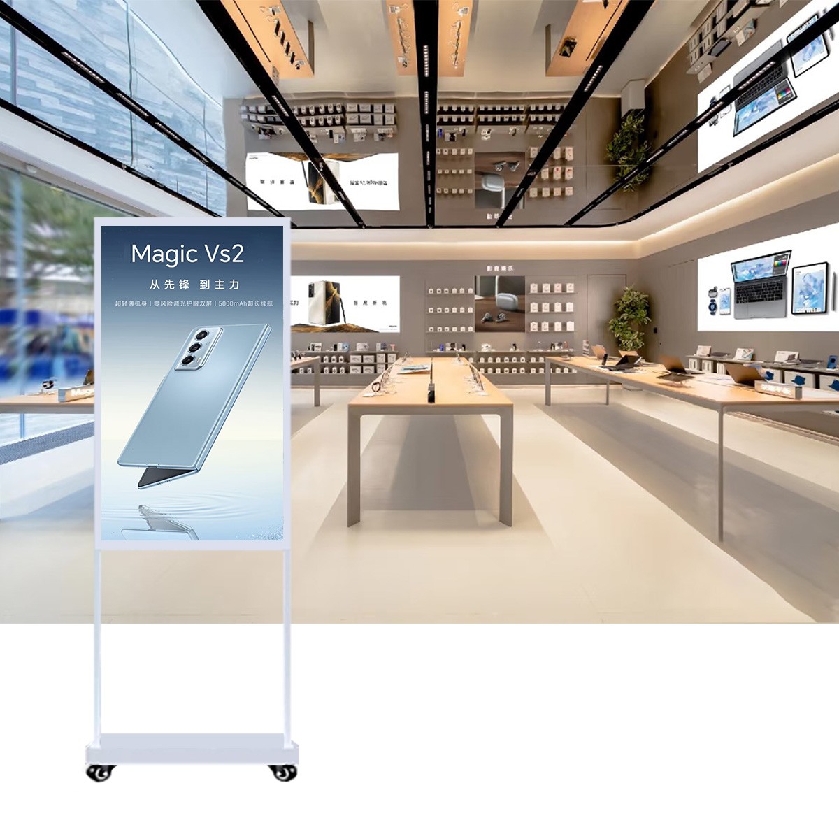 65寸立式双面广告机